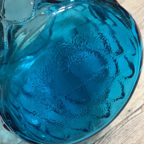 1970’s Libbey Glass Pitcher MADRID pattern Aqua Blue BEAUTIFUL!!! - Picture 6 of 7